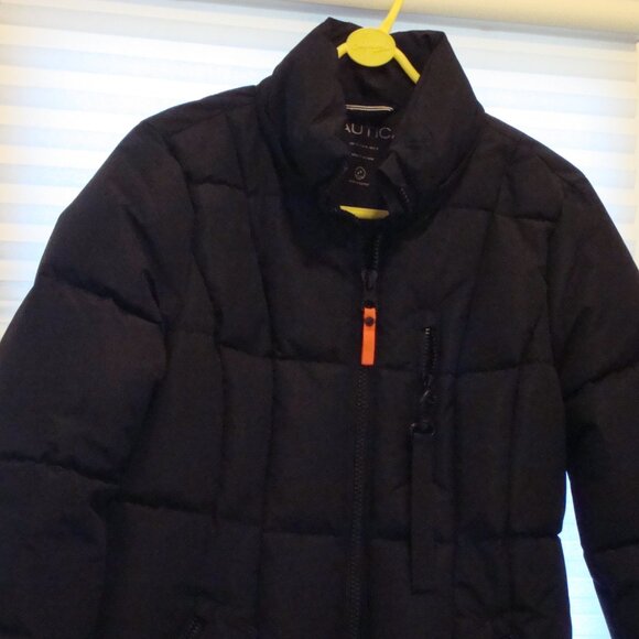 Nautica Puffer Jacket Women S Black Faux Fur Trim Hooded RN 94468 BARLEY USED! - Picture 7 of 12